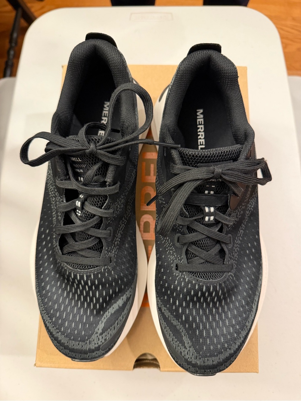 Merrell Black and White Running Sneakers